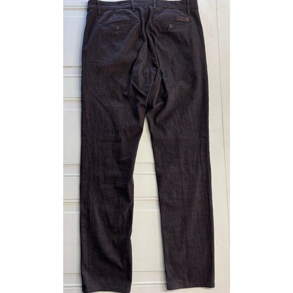 AG Adriano Goldschmied Mens Brown The Marshall Striped Trousers Size 36R - Picture 4 of 7